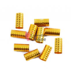 Inele din metal pentru codite afro RNG43 Aurii, Set 10 bucati